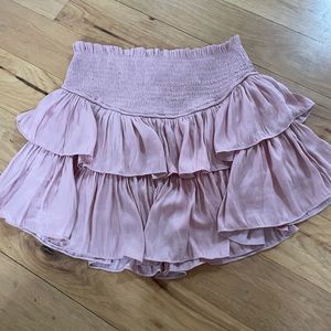 Pink ruffle skirt